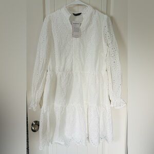 Pretty Garden Women’s Elegant White Eyelet Dress
